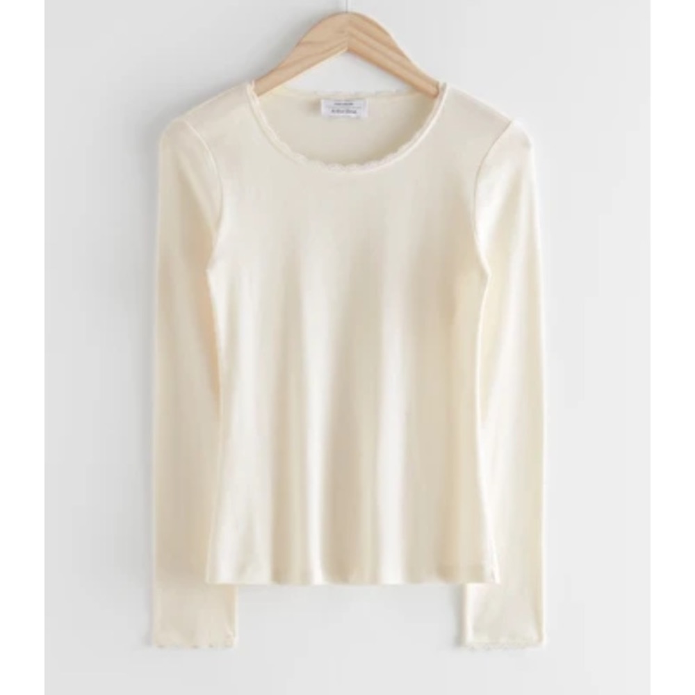 Lace trim top